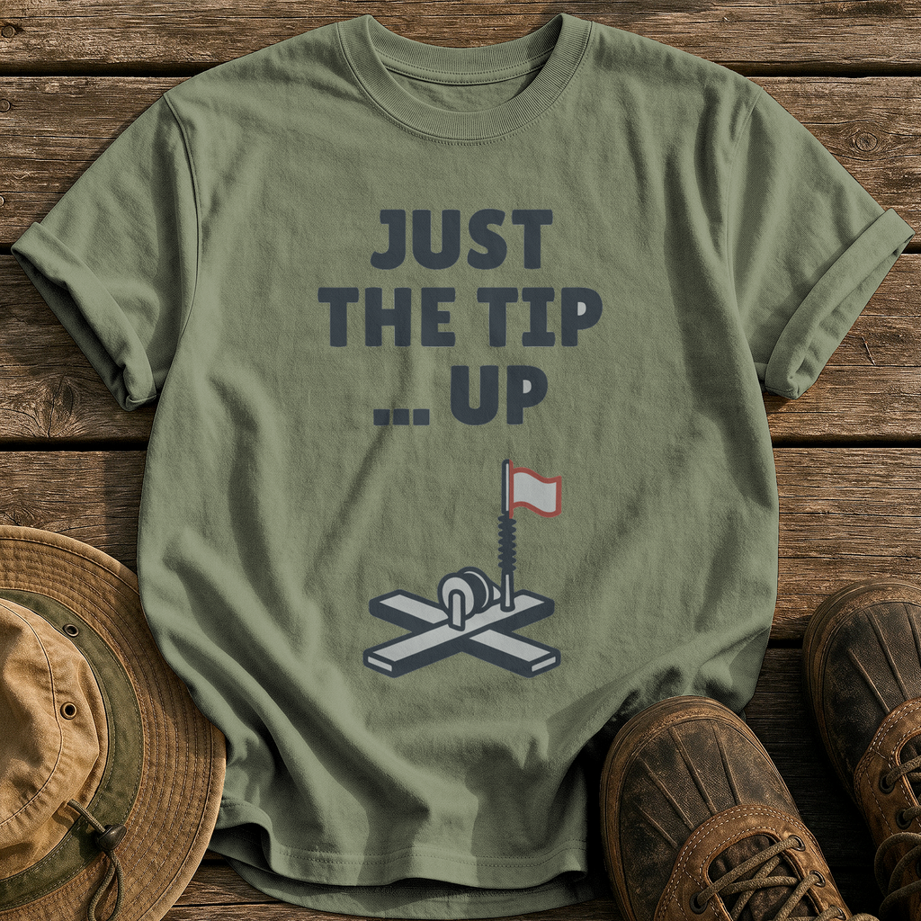 Just the Tip Up tee - Sage - front