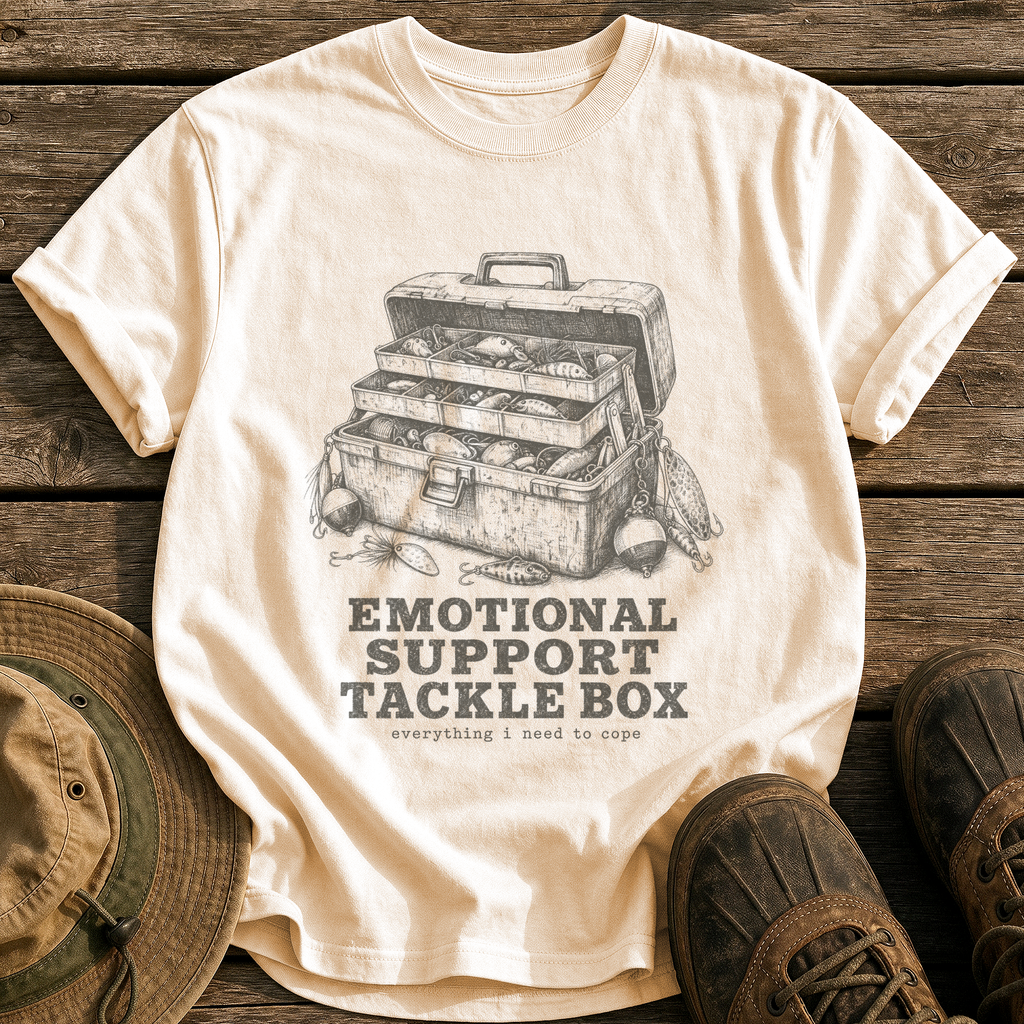 Emotional Support Tackle Box tee - Ivory - front