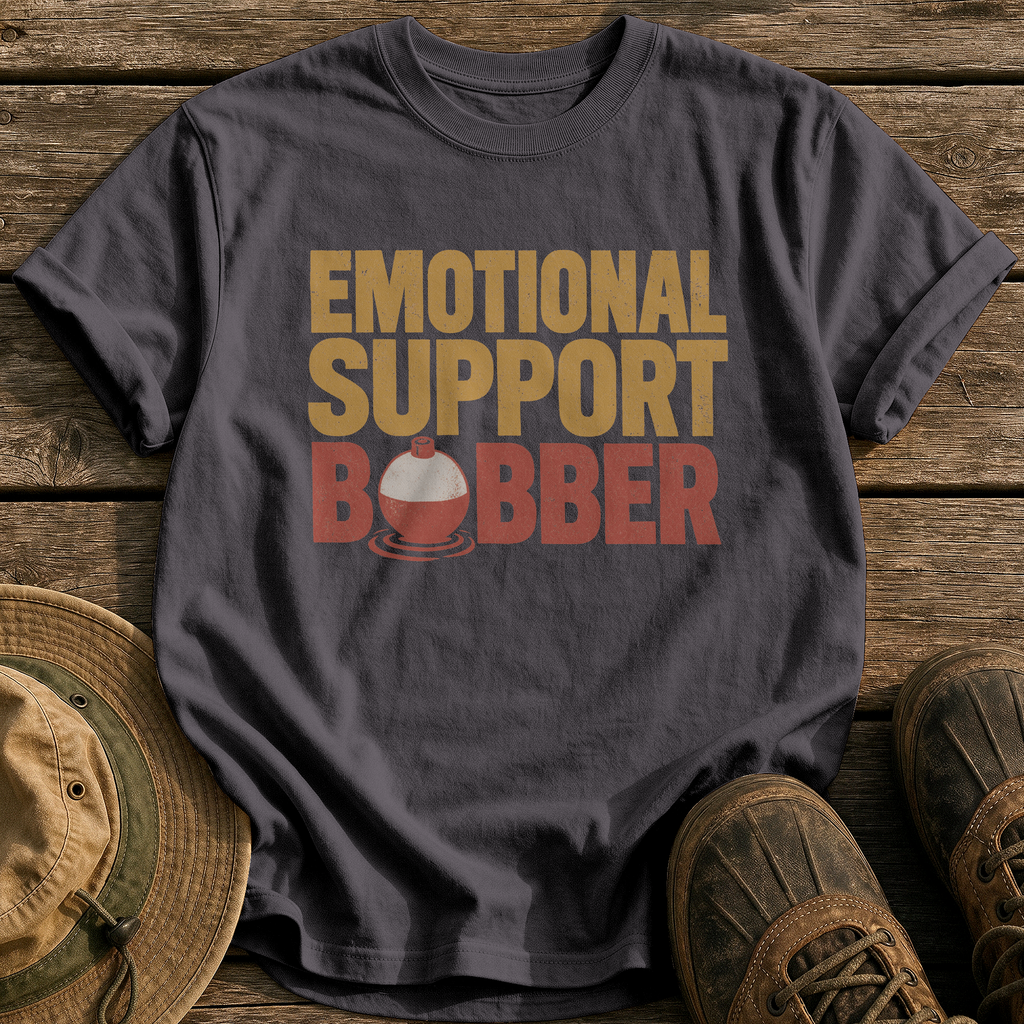 Emotional Support Bobber tee - Graphite - front