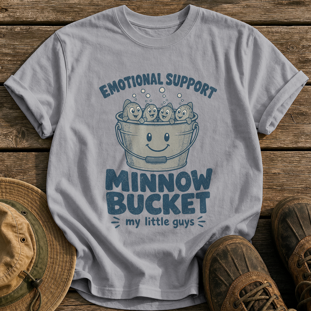 Emotional Support Minnow Bucket tee - Grey - front
