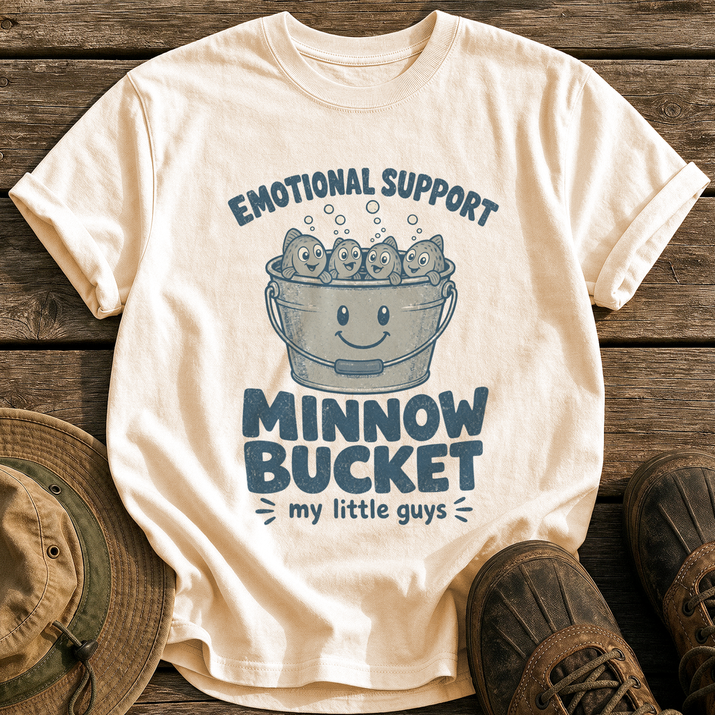 Emotional Support Minnow Bucket tee - Ivory - front