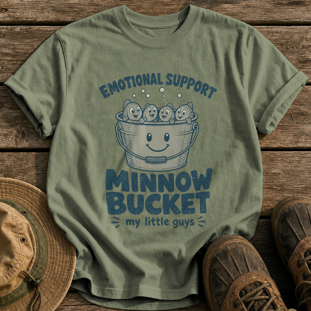 Emotional Support Minnow Bucket tee - Sage - front