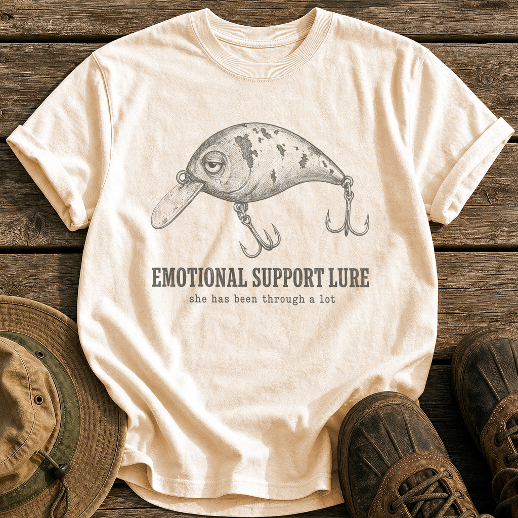 Emotional Support Lure tee - Ivory - front