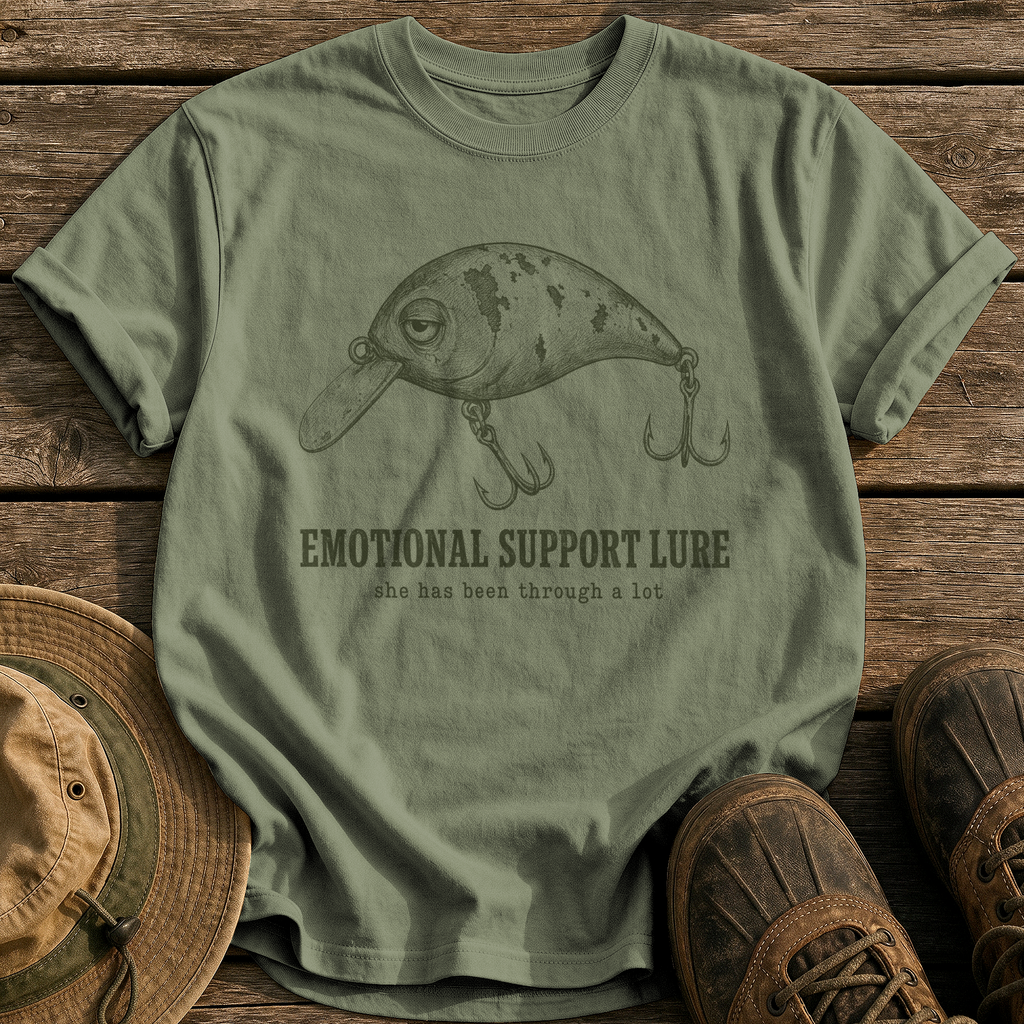 Emotional Support Lure tee - Sage - front