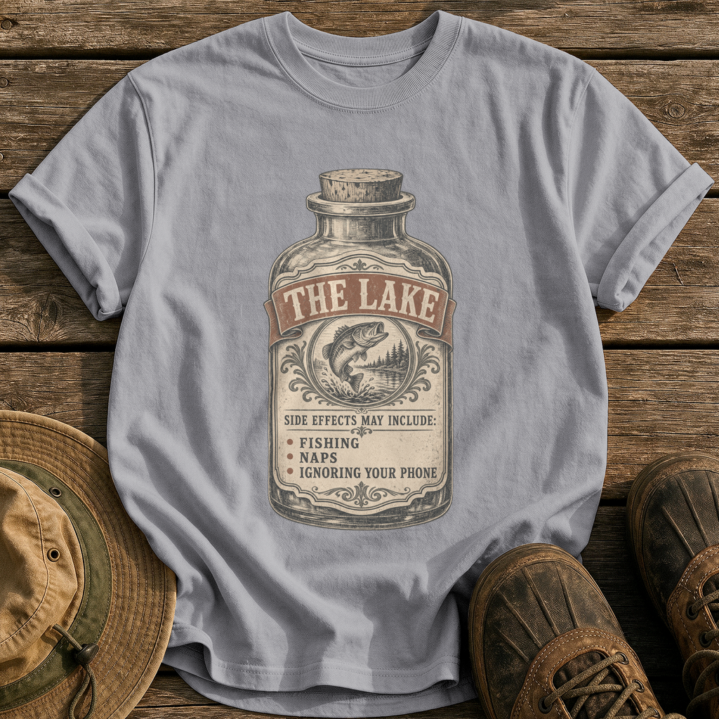 Side Effects May Include Fishing tee - Grey - front
