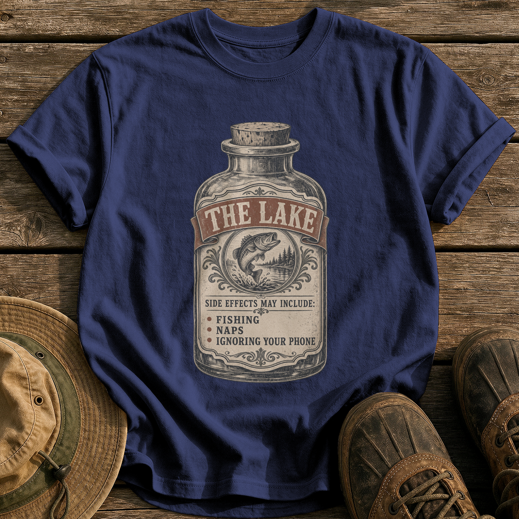 Side Effects May Include Fishing tee - True Navy - front