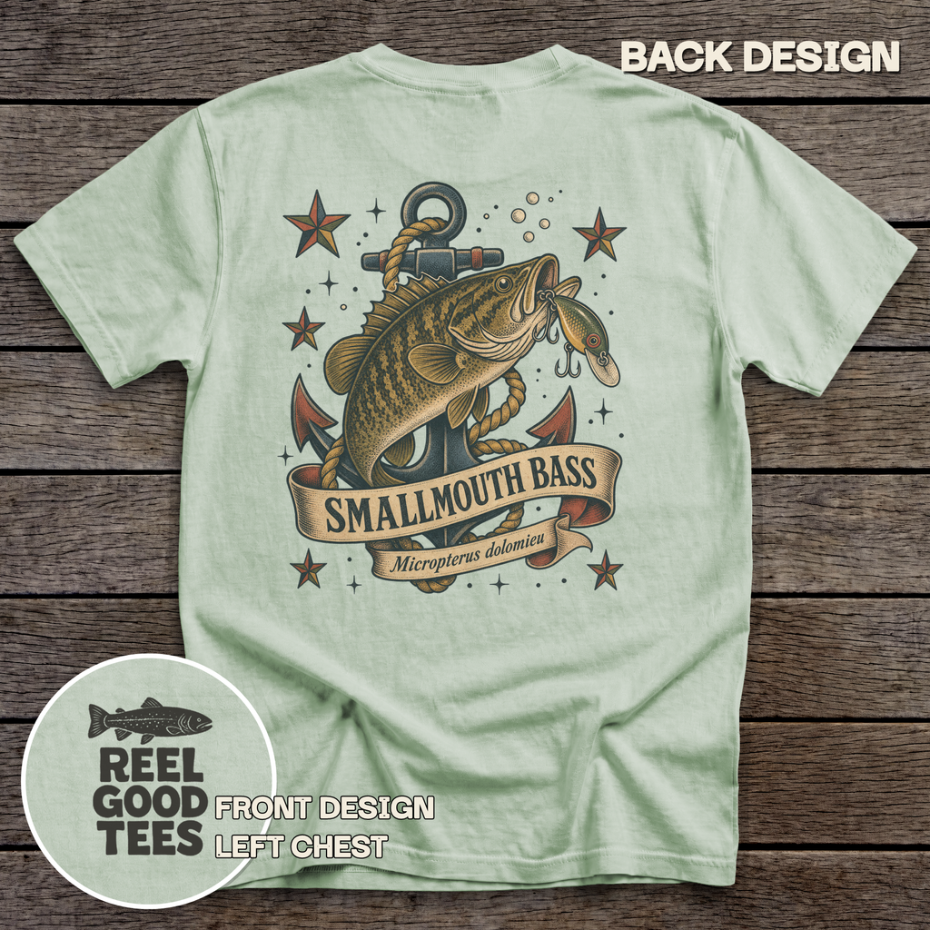 Smallmouth Bass Flash tee - Bay - back