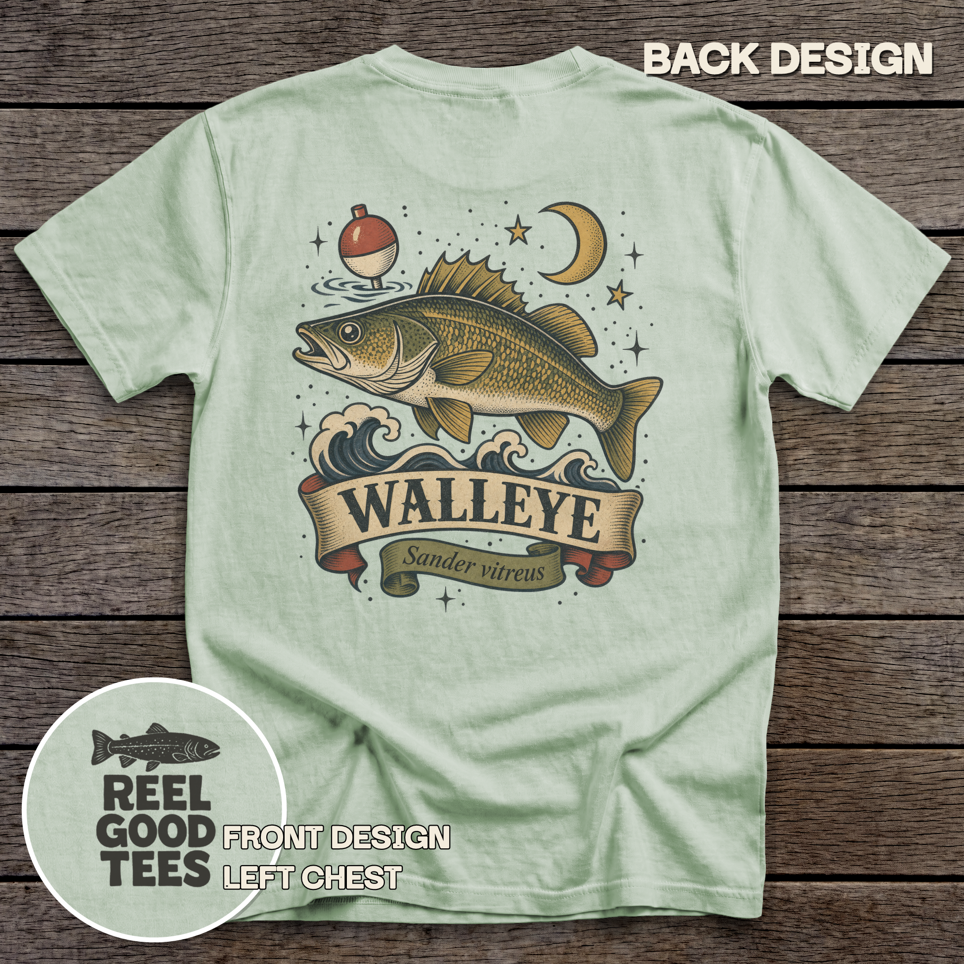 Walleye Flash tee - Bay - back