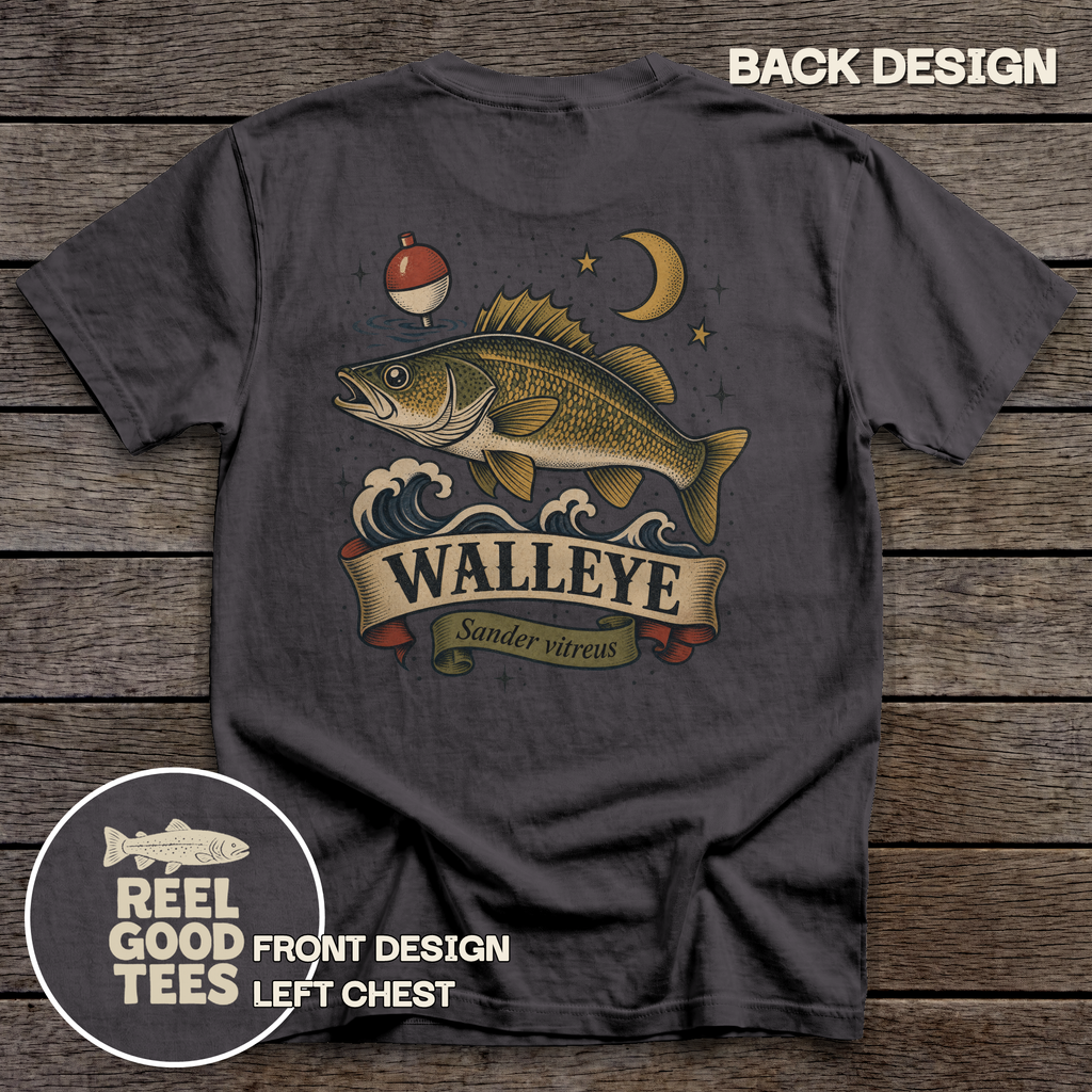 Walleye Flash tee - Graphite - back