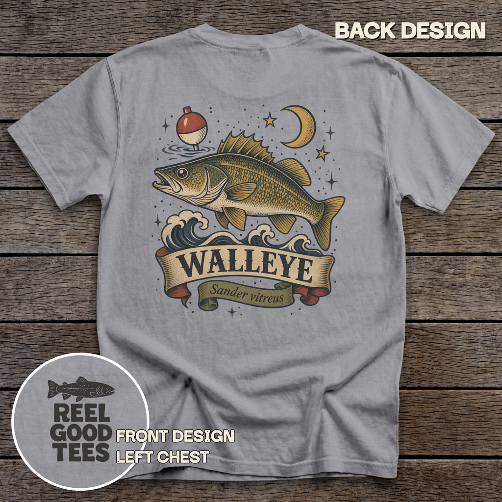 Walleye Flash tee - Grey - back