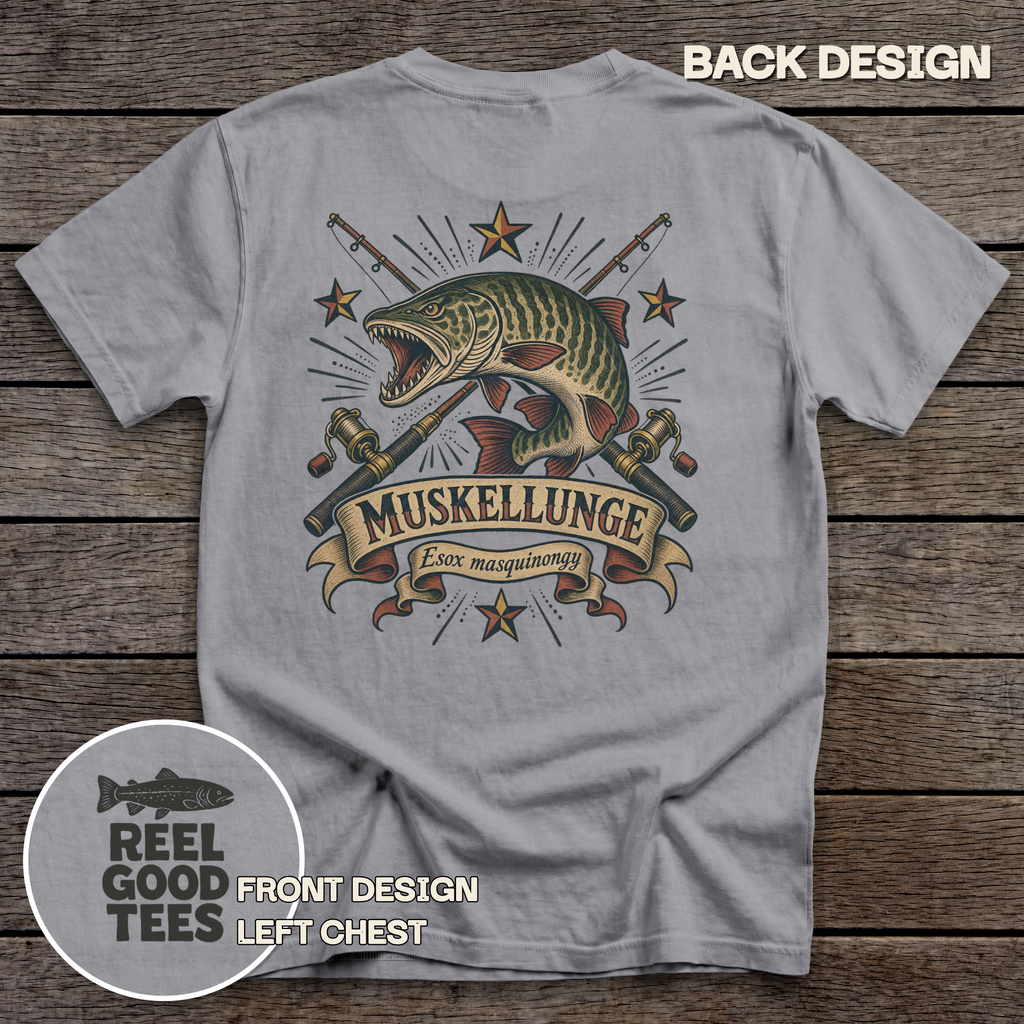 Muskellunge Flash tee - Grey - back