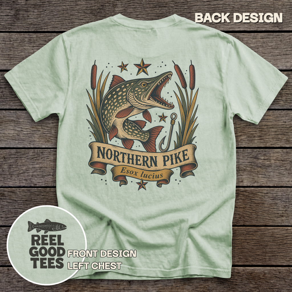 Northern Pike Flash tee - Bay - back