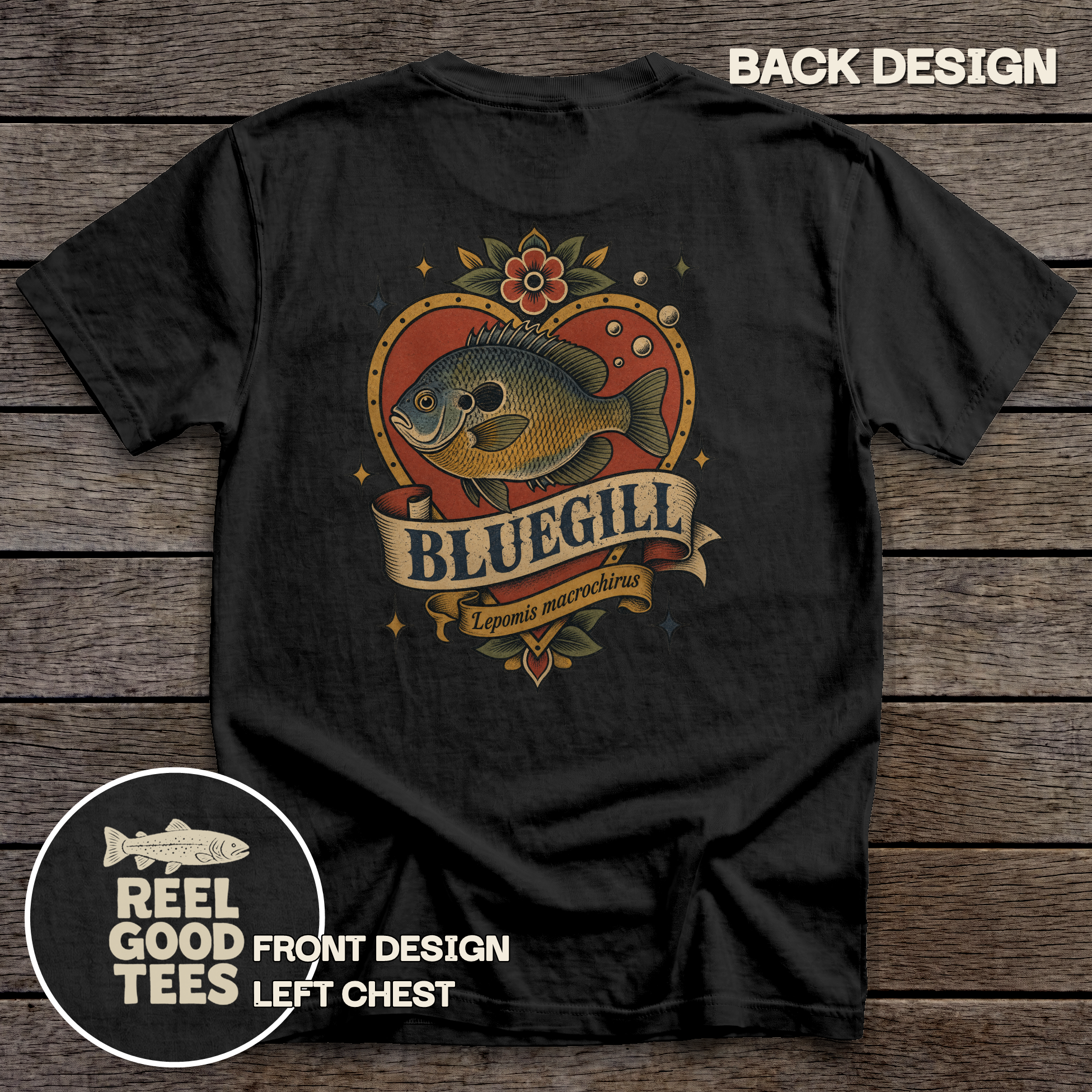 Bluegill Flash tee - Black - back