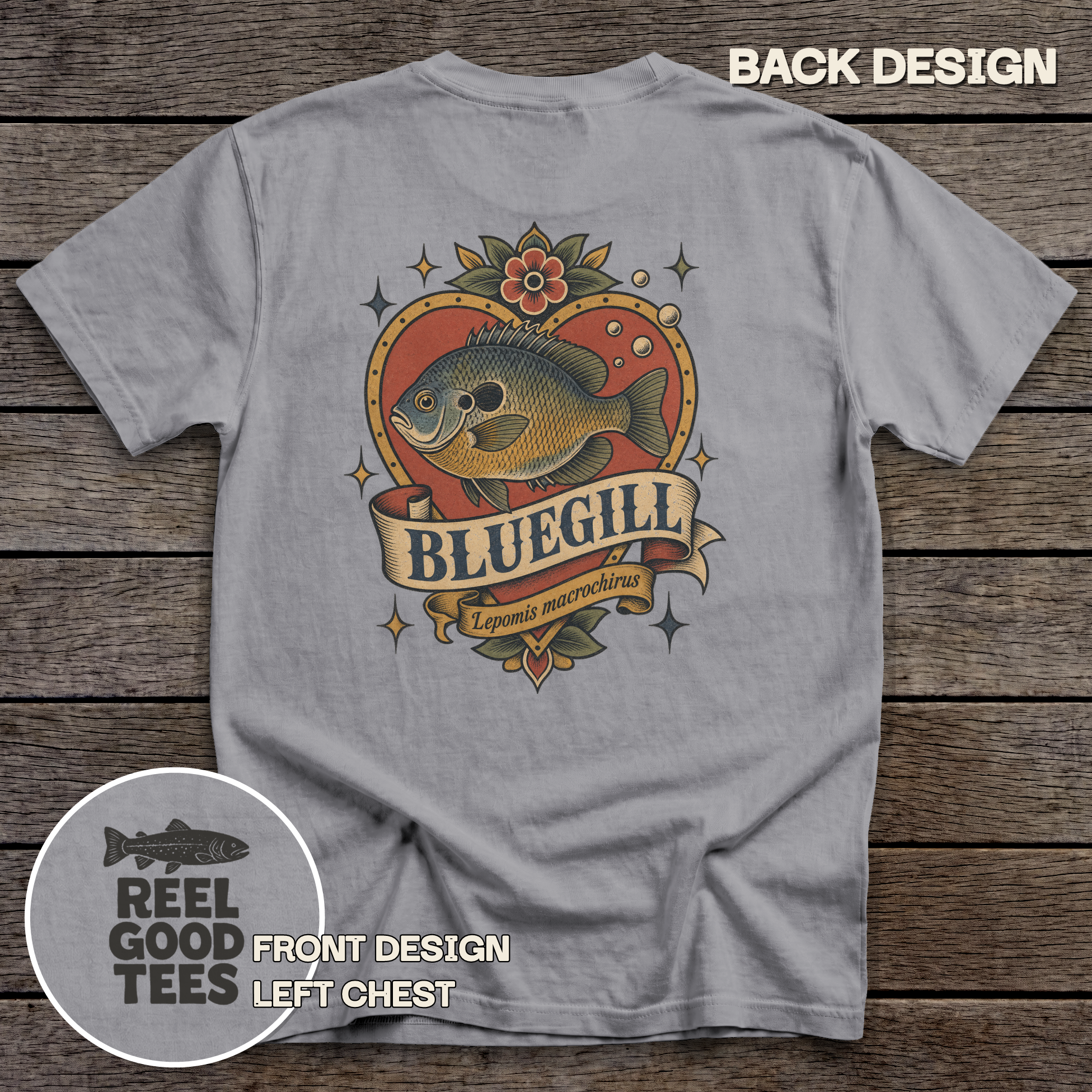 Bluegill Flash tee - Grey - back