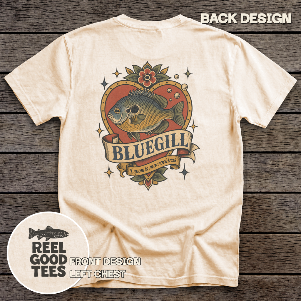 Bluegill Flash tee - Ivory - back
