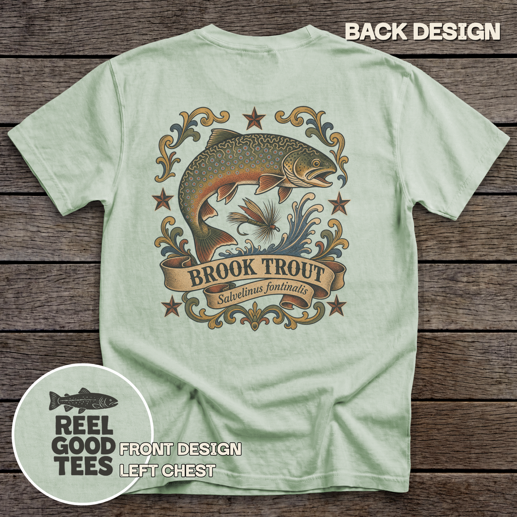 Brook Trout Flash tee - Bay - back