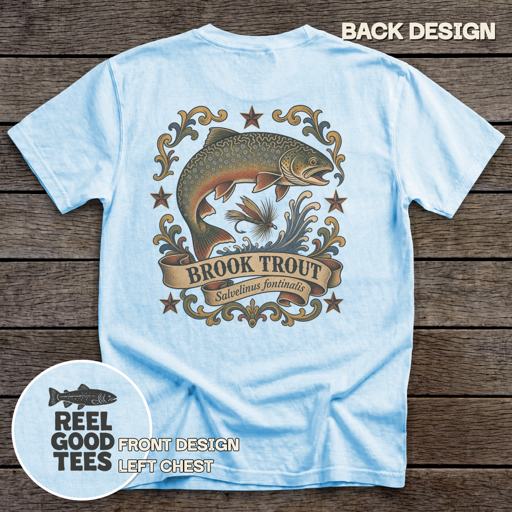 Brook Trout Flash tee - Chambray - back