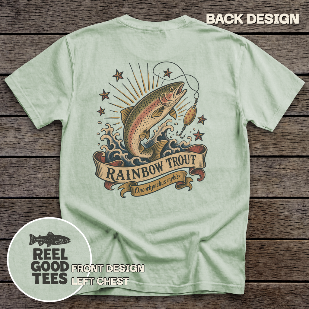 Rainbow Trout Flash tee - Bay - back