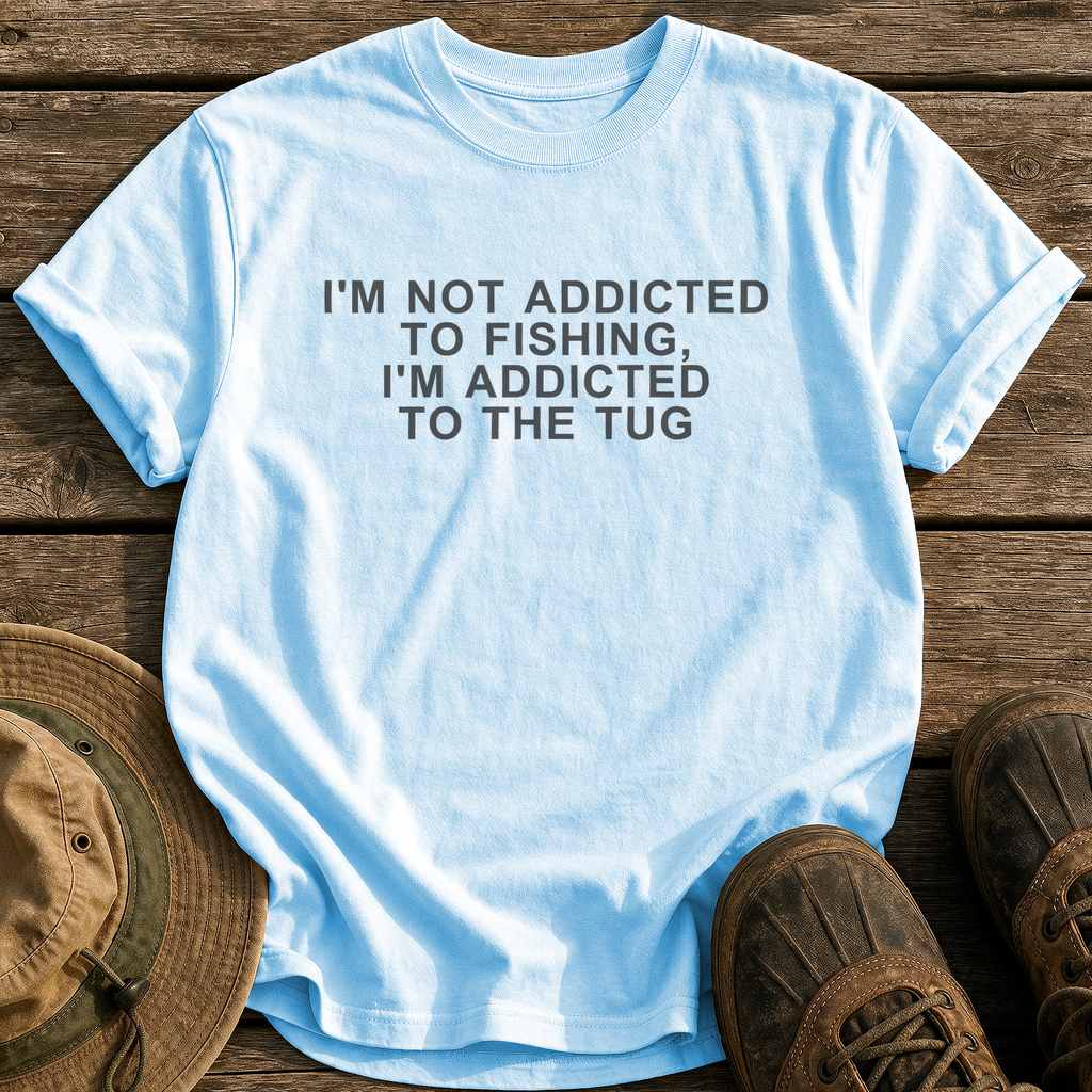 Addicted to the Tug tee - Chambray - front