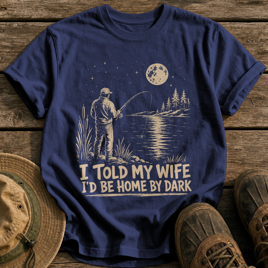 Home by Dark tee - True Navy - front