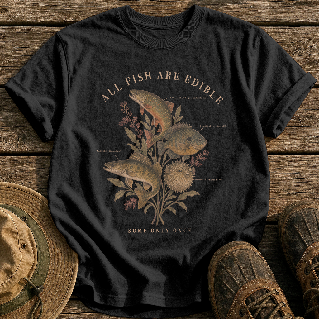 All Fish Are Edible tee - Black - front