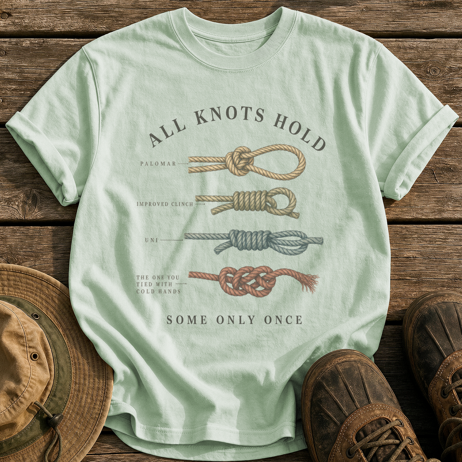 All Knots Hold tee - Bay - front