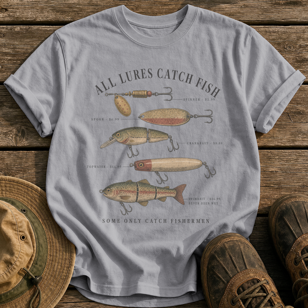 All Lures Catch Fish tee - Grey - front