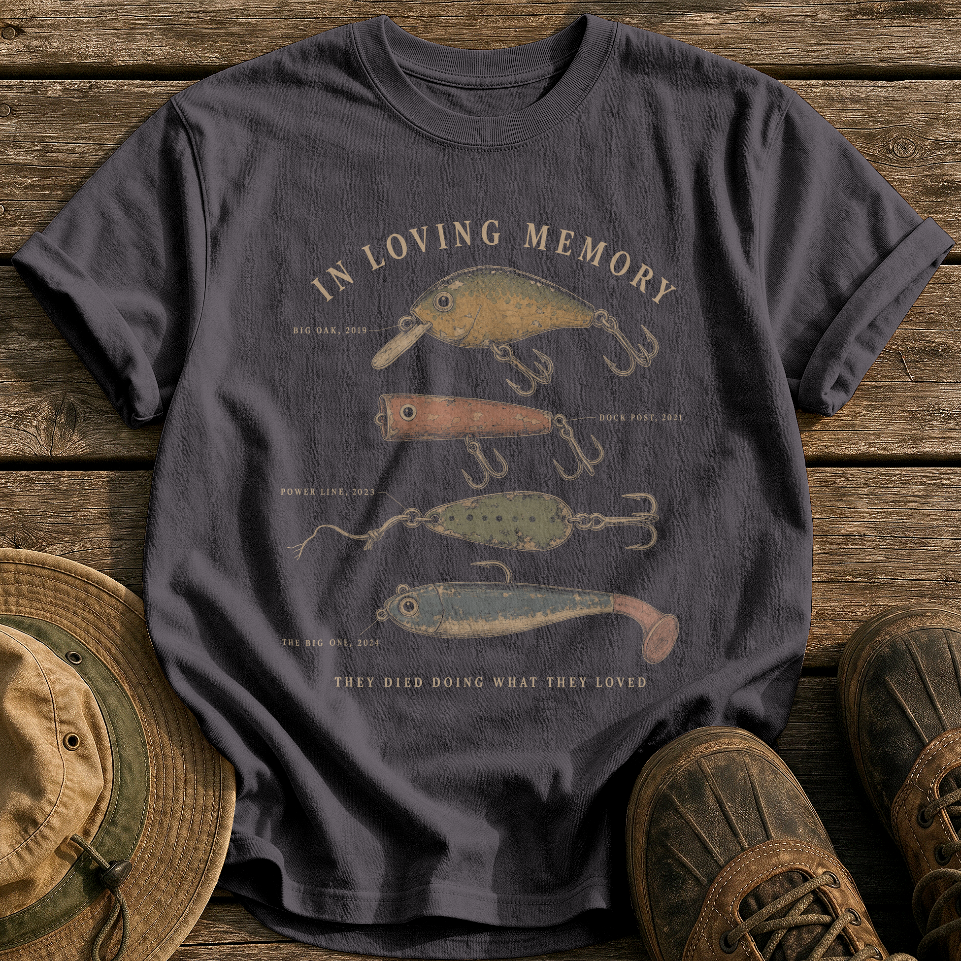 In Loving Memory tee - Graphite - front