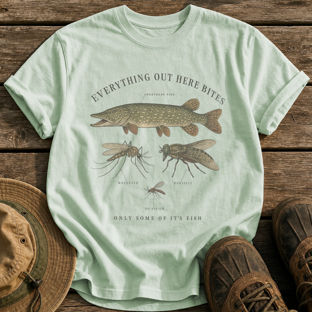 Everything Out Here Bites tee - Bay - front