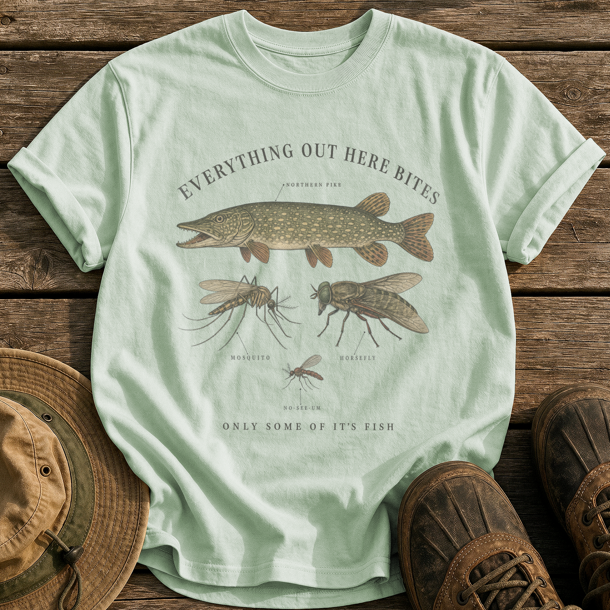 Everything Out Here Bites tee - Bay - front