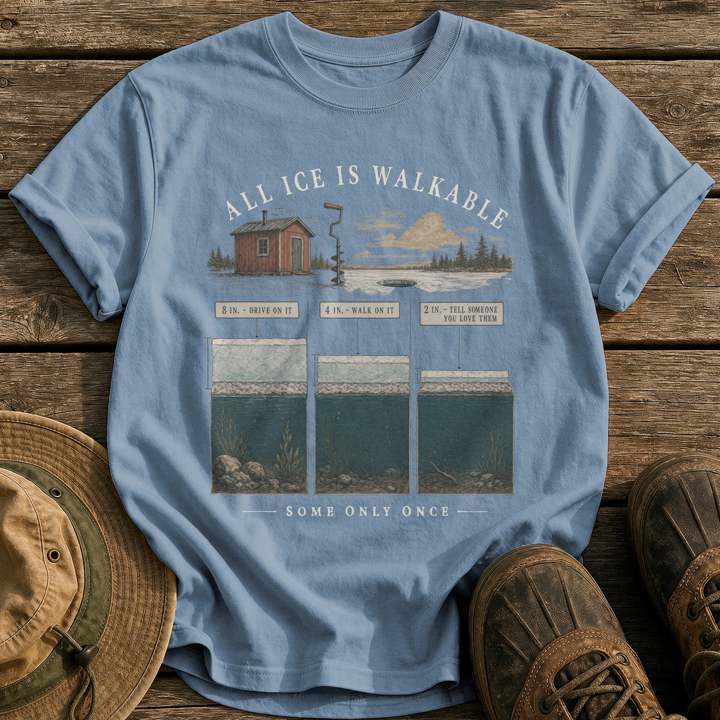 All Ice Is Walkable tee - Blue Jean - front