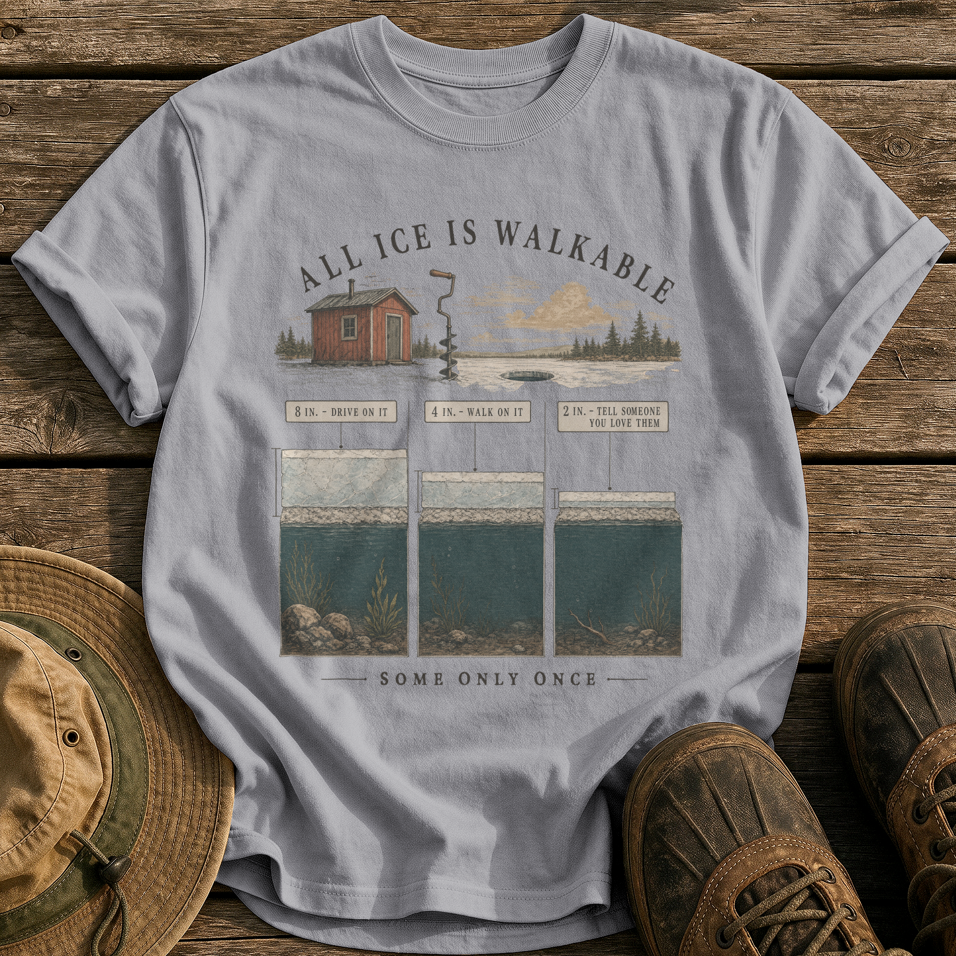 All Ice Is Walkable tee - Grey - front