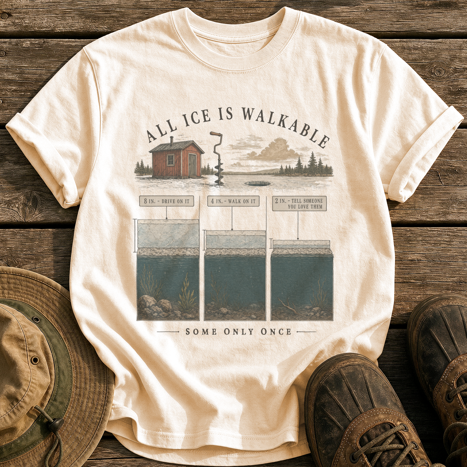 All Ice Is Walkable tee - Ivory - front
