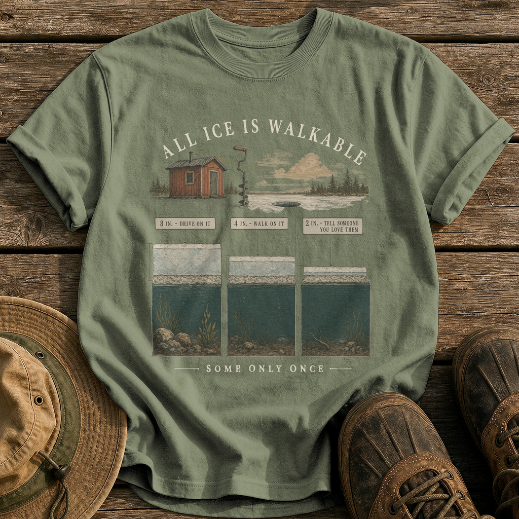All Ice Is Walkable tee - Sage - front