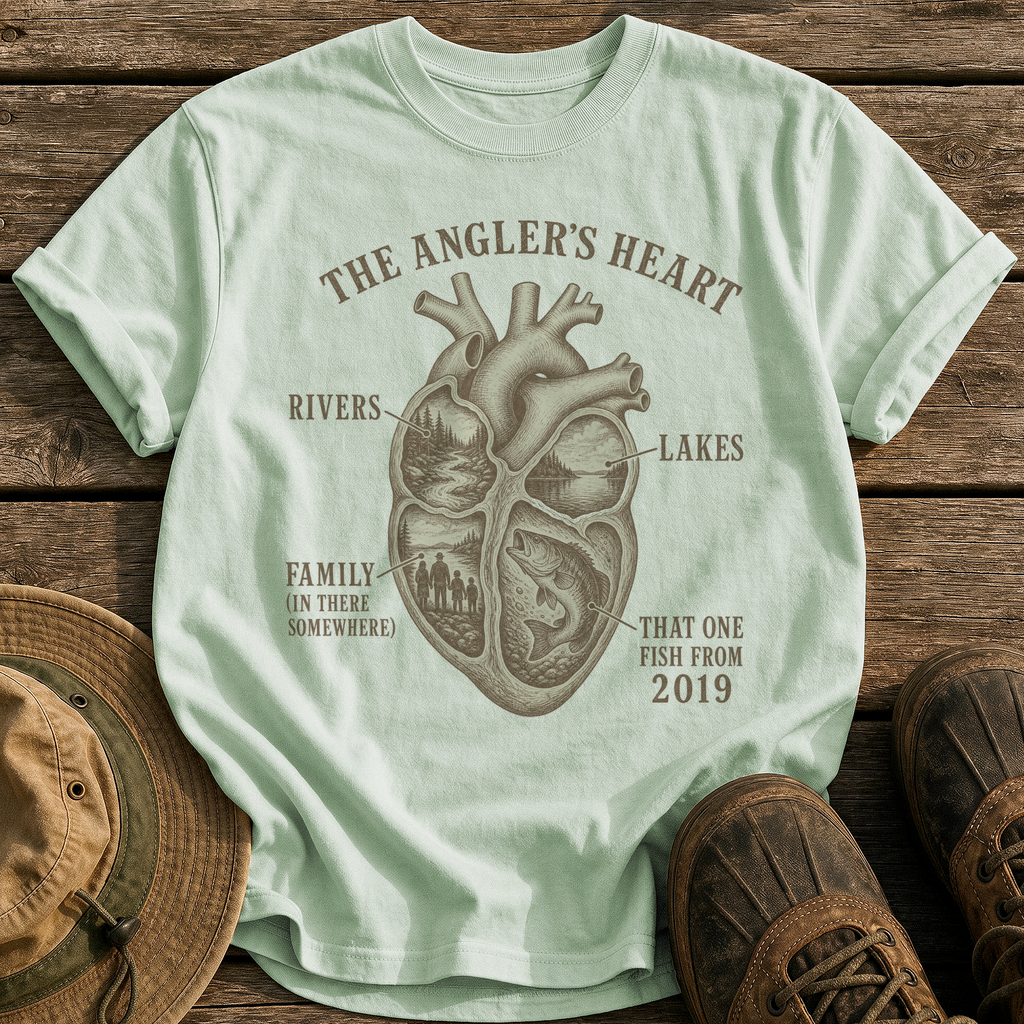 The Angler's Heart tee - Bay - front