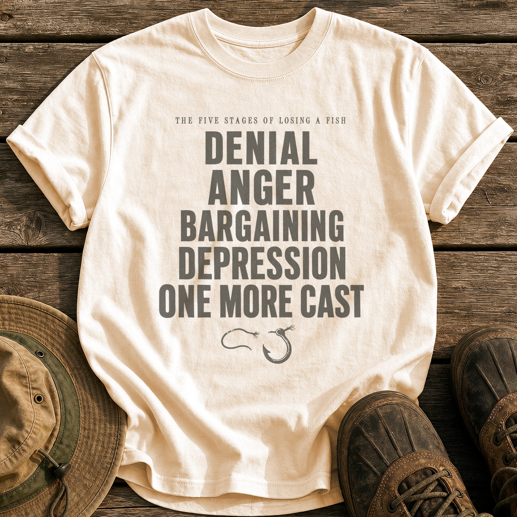 Stages of Losing a Fish tee - Ivory - front