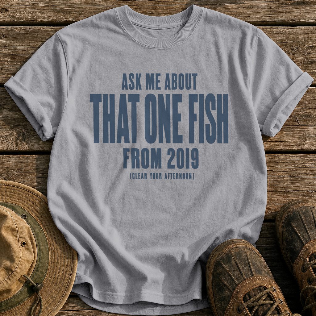 Ask About That One Fish tee - Grey - front