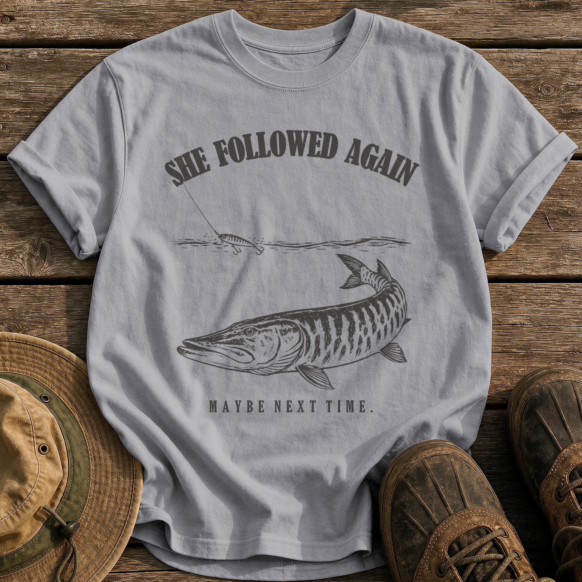 She Followed Again tee - Grey - front