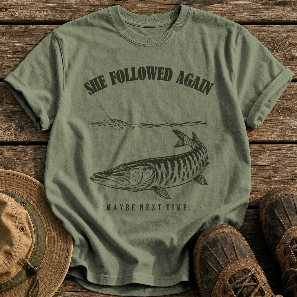 She Followed Again tee - Sage - front