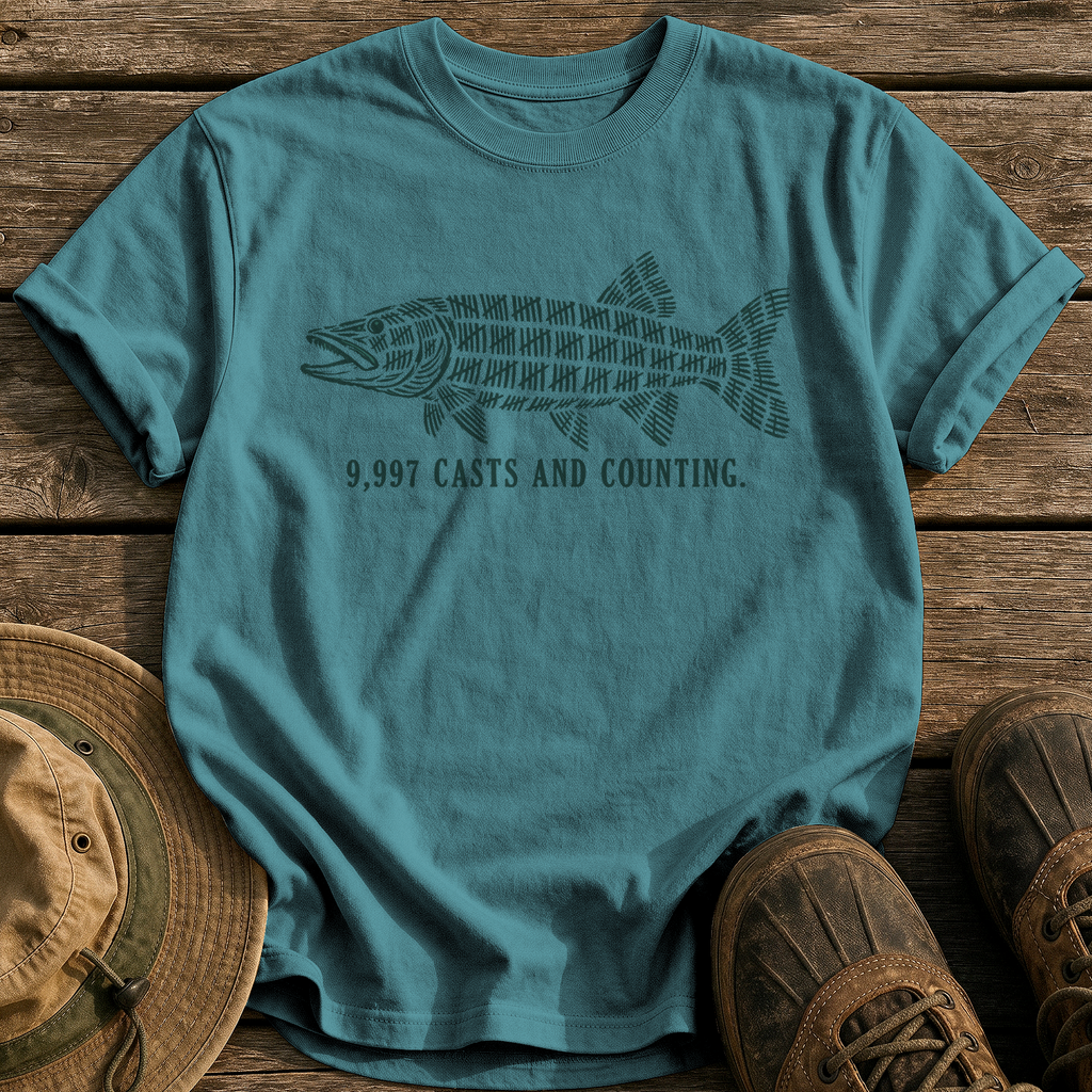 Tally Musky tee - Blue Spruce - front