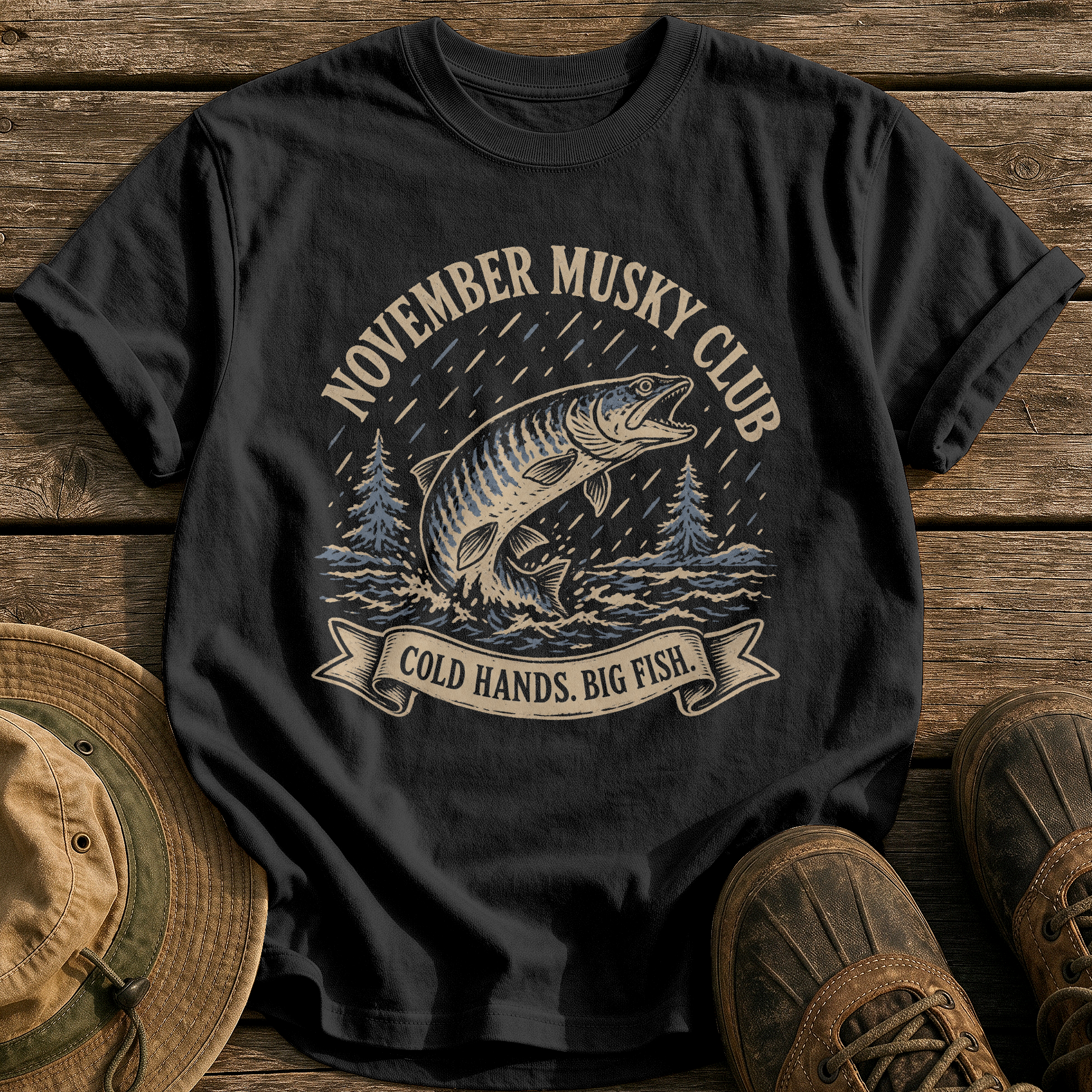 November Musky Club tee - Black - front