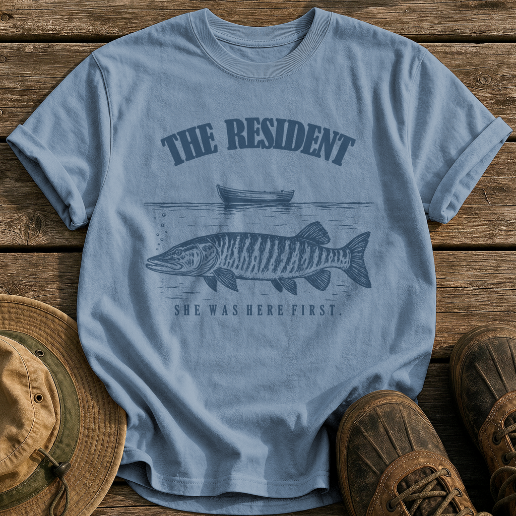 The Resident tee - Blue Jean - front