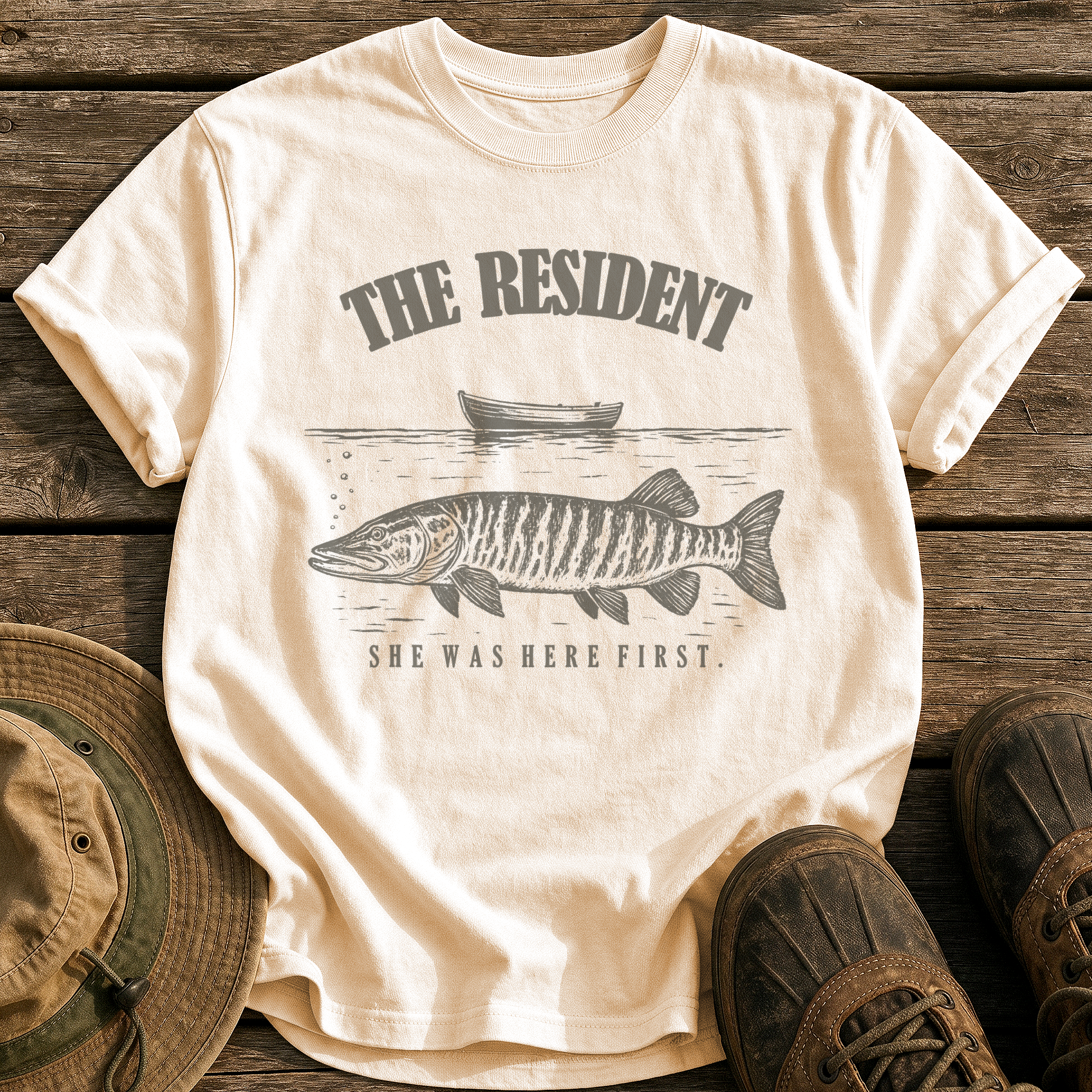 The Resident tee - Ivory - front