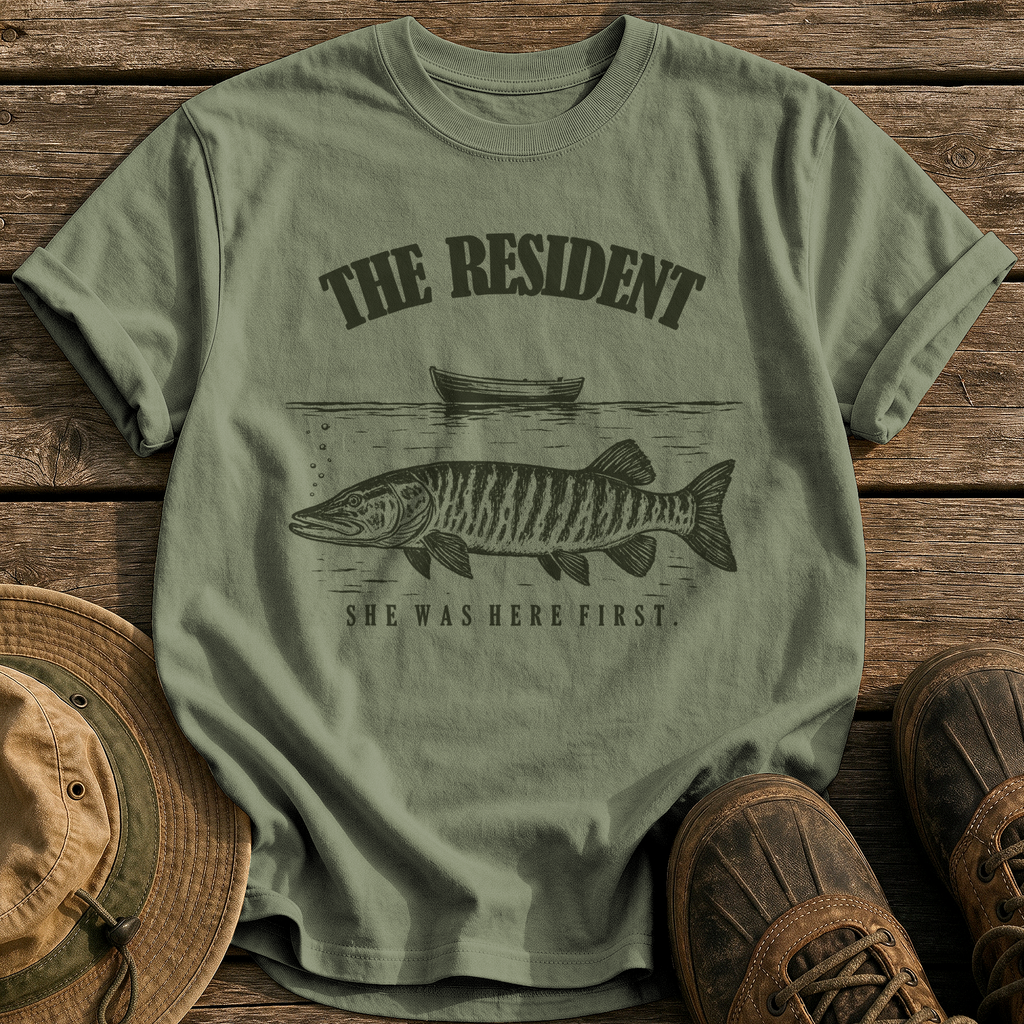 The Resident tee - Sage - front