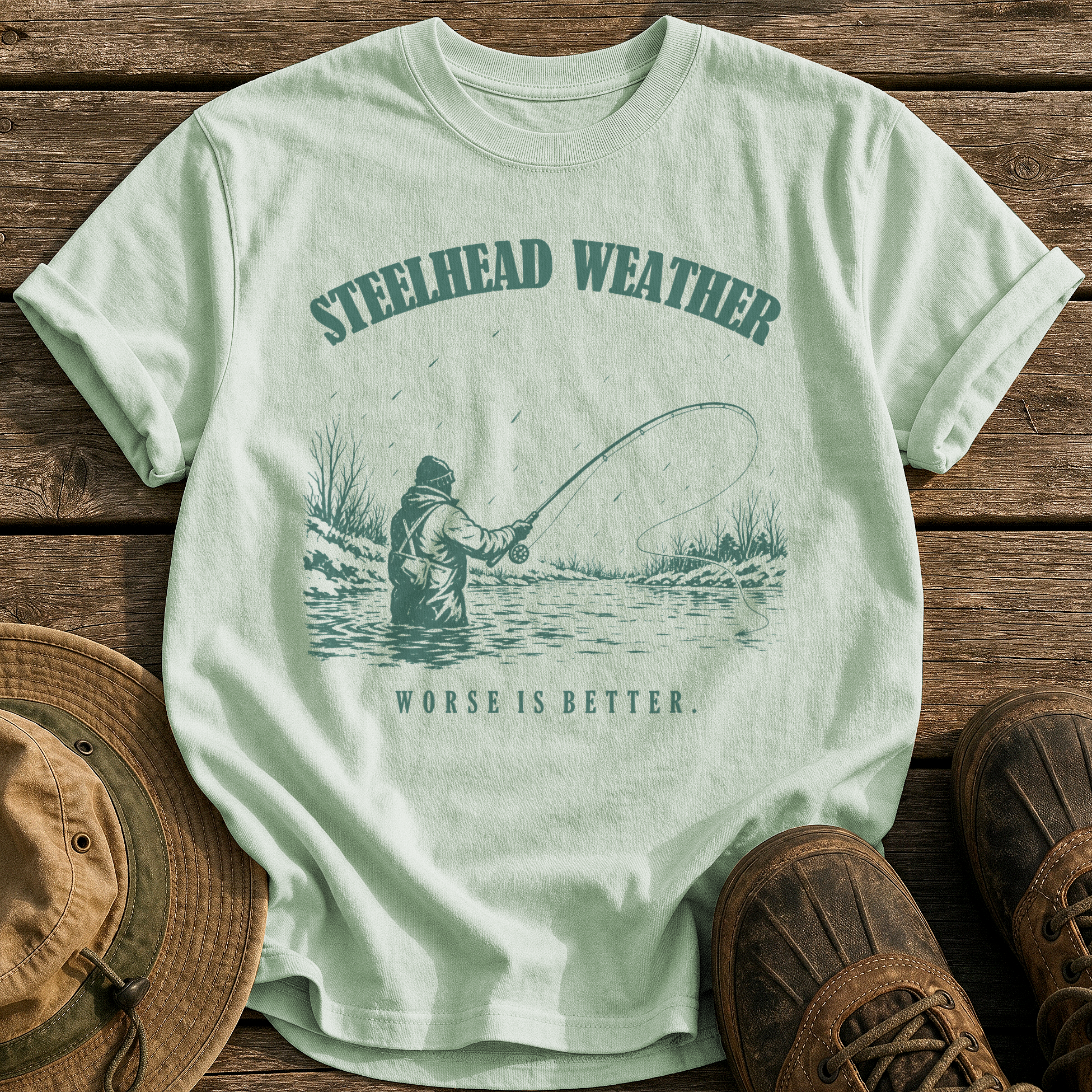 Steelhead Weather tee - Bay - front