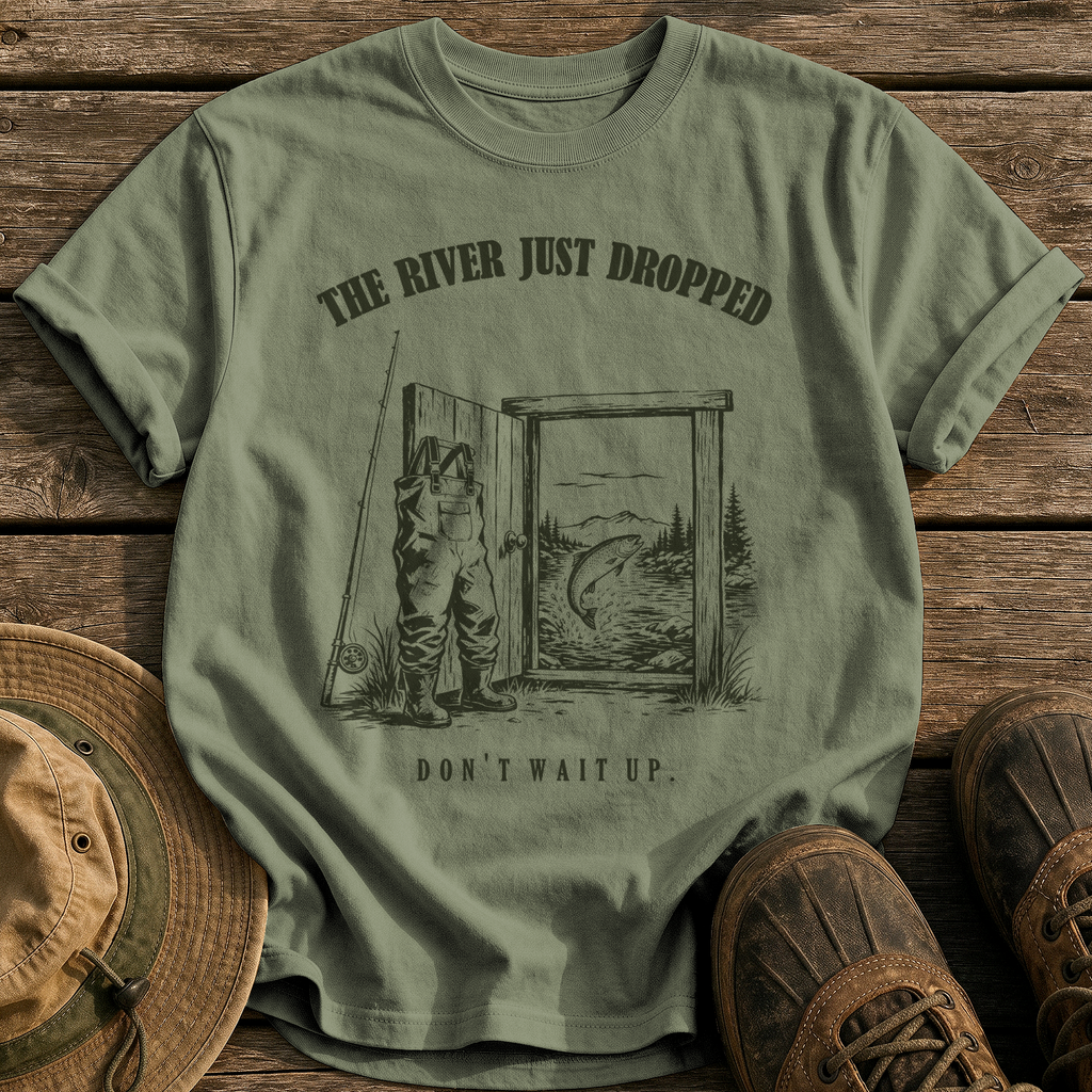The River Just Dropped tee - Sage - front