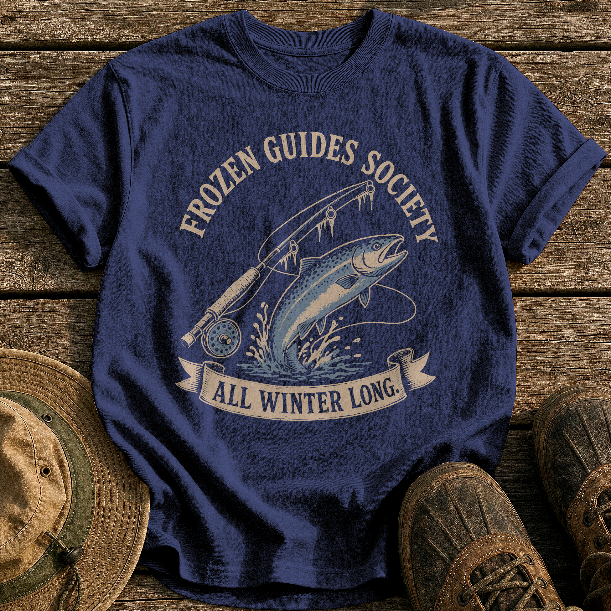 Frozen Guides Society tee - True Navy - front