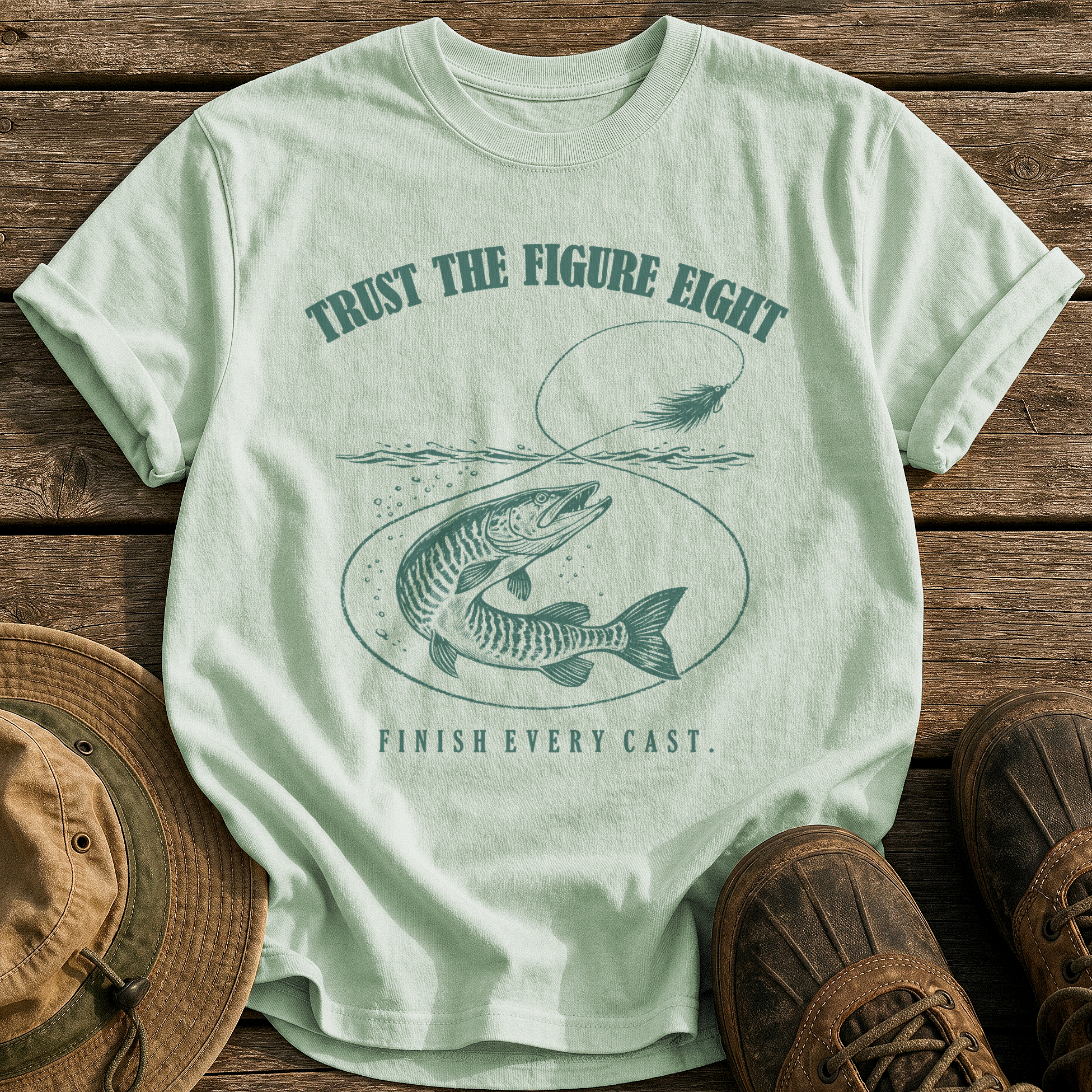 Trust the Figure Eight tee - Bay - front