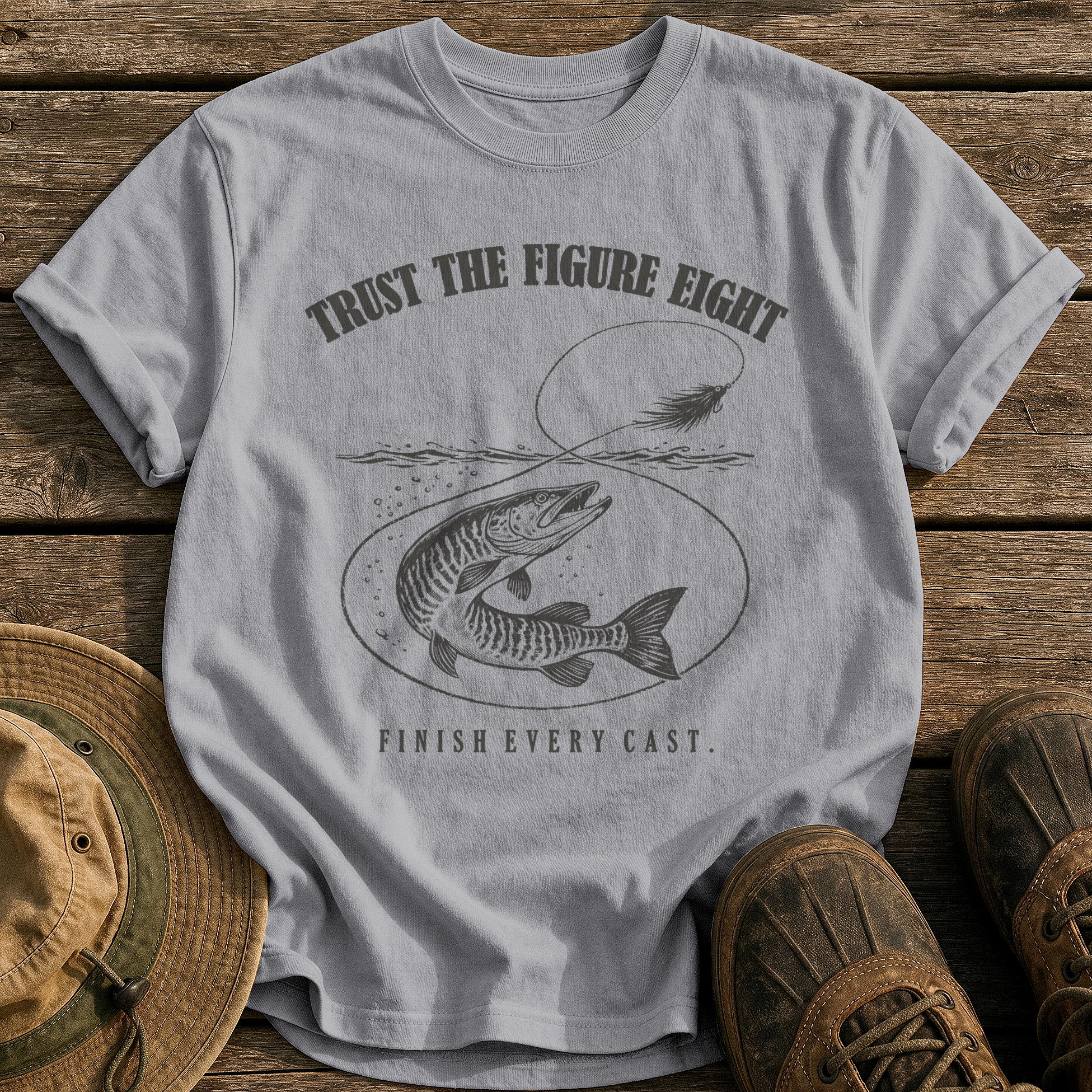 Trust the Figure Eight tee - Grey - front