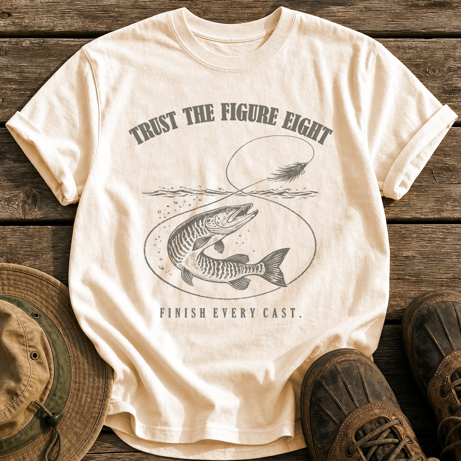 Trust the Figure Eight tee - Ivory - front
